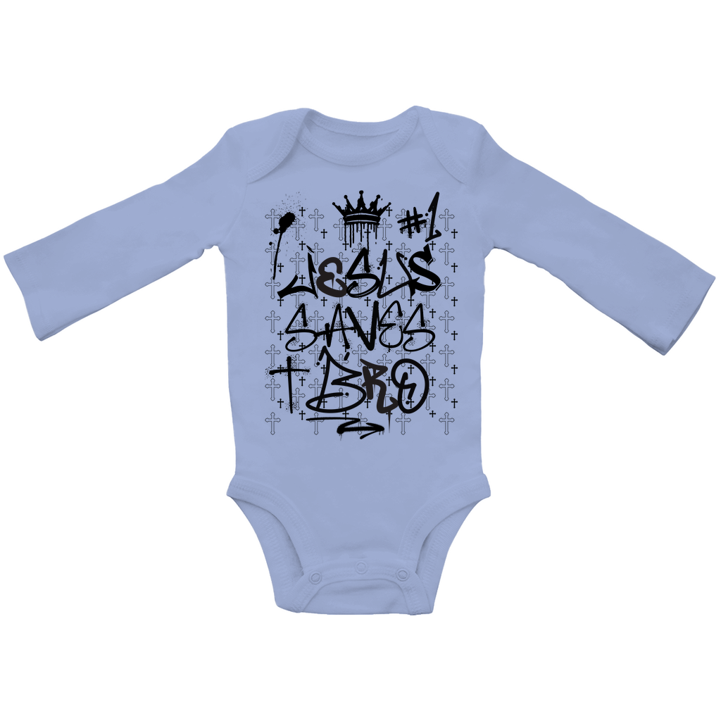 JESUS SAVES BRO - JSB-GRAFFITI STYLE - BABY BODYSUIT LONGSLEEVE
