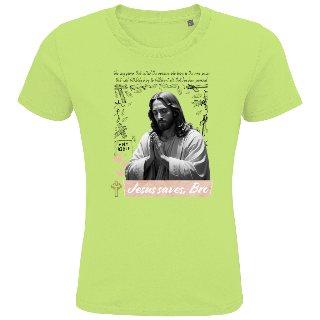 JESUS SAVES BRO - JESUS PRAYS - T-SHIRT KIDS
