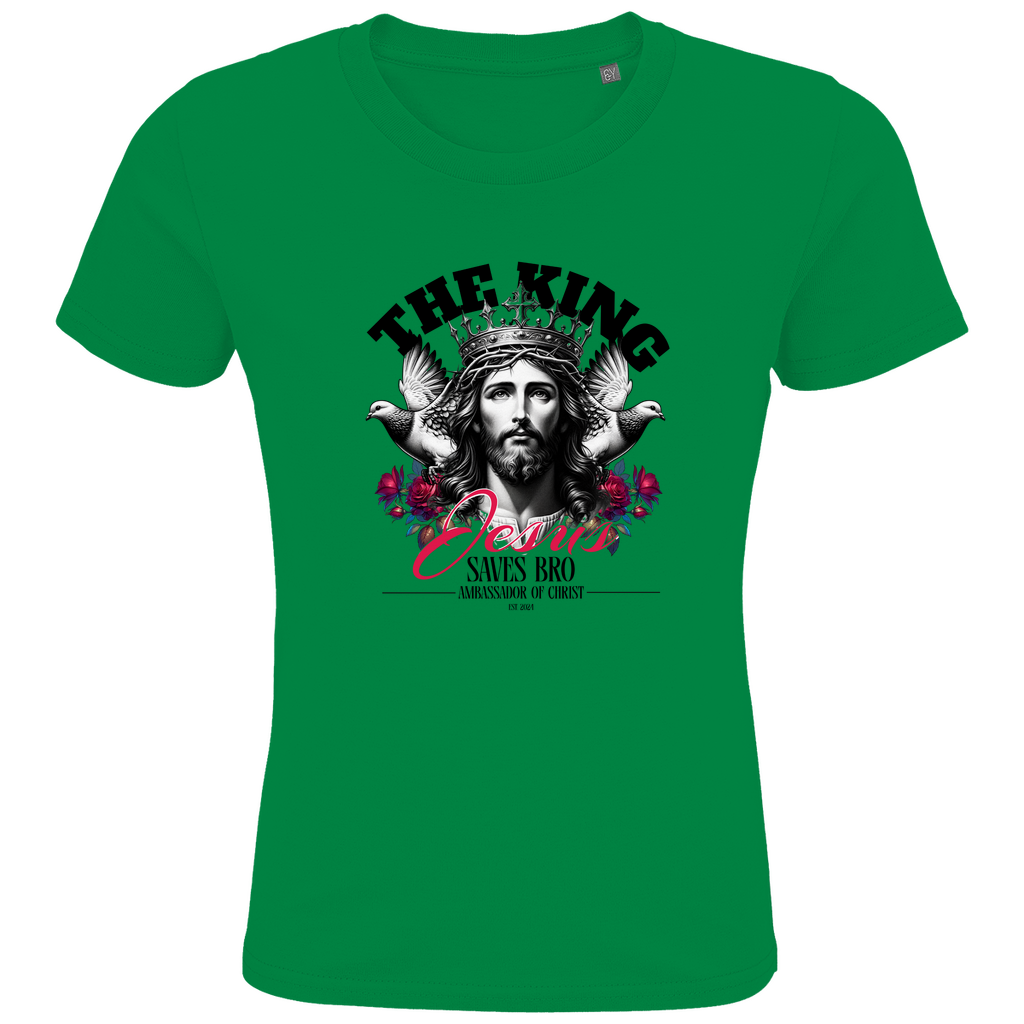 JESUS SAVES BRO - THE KING - T-SHIRT KIDS