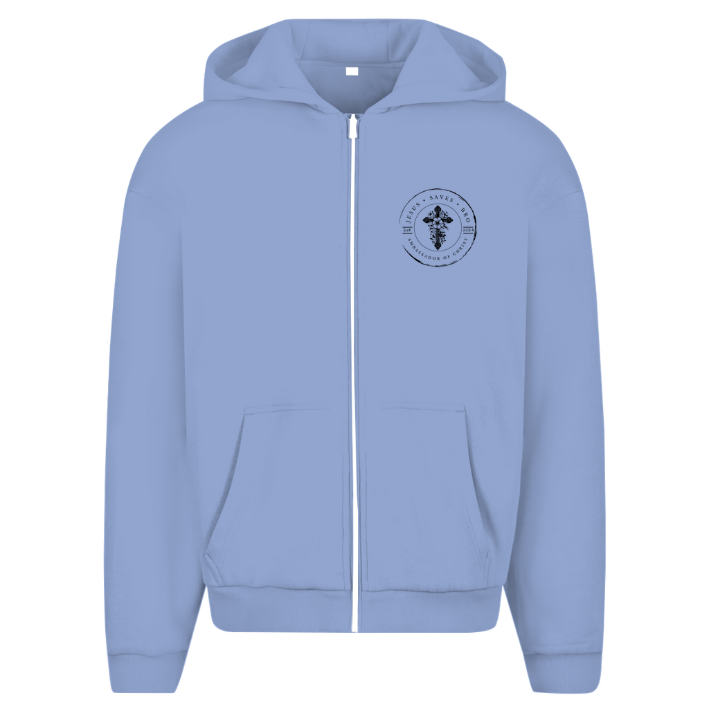 JESUS SAVES BRO - DER HERR IST MEIN FELS - ZIPPER - UNISEX - OVERSIZE