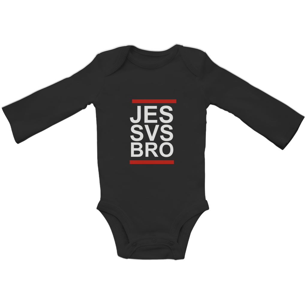 JESUS SAVES BRO - JES SVS BRO - BABY BODYSUIT LONGSLEEVE