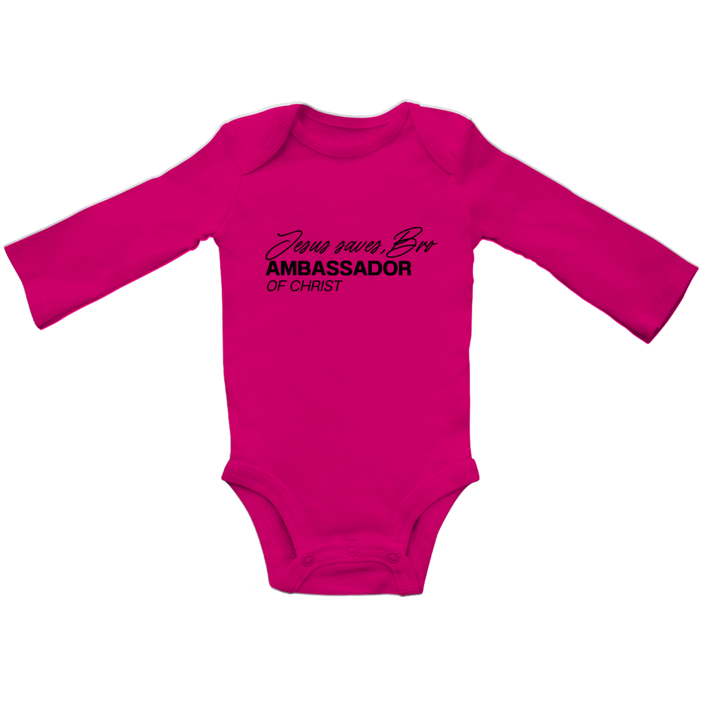 JESUS SAVES BRO - JSB-CLASSIC - BABY BODYSUIT LONGSLEEVE