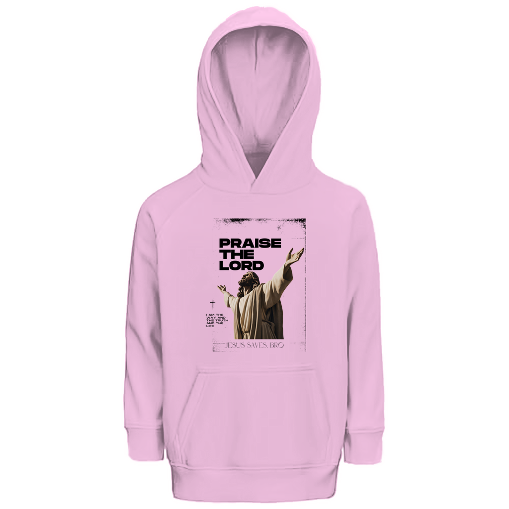 JESUS SAVES BRO - PRAISE THE LORD - KIDS HOODIE