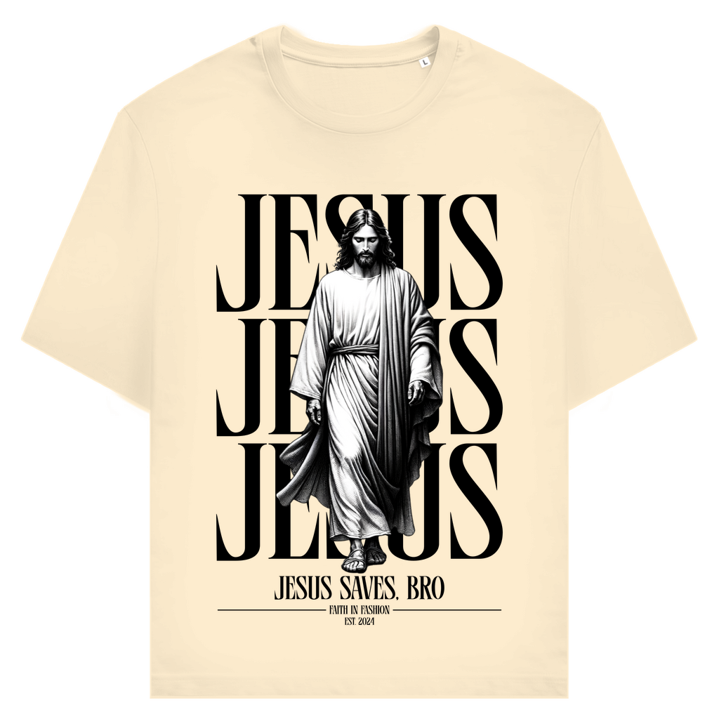 JESUS SAVES BRO - WALKING WITH JESUS - T-SHIRT - UNISEX