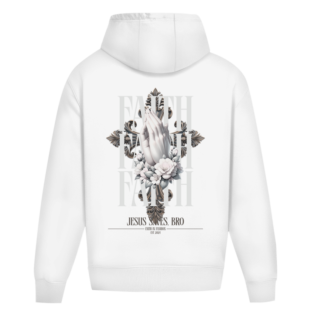JESUS SAVES BRO - PRAYING HANDS - OVERSIZE HOODIE - UNISEX
