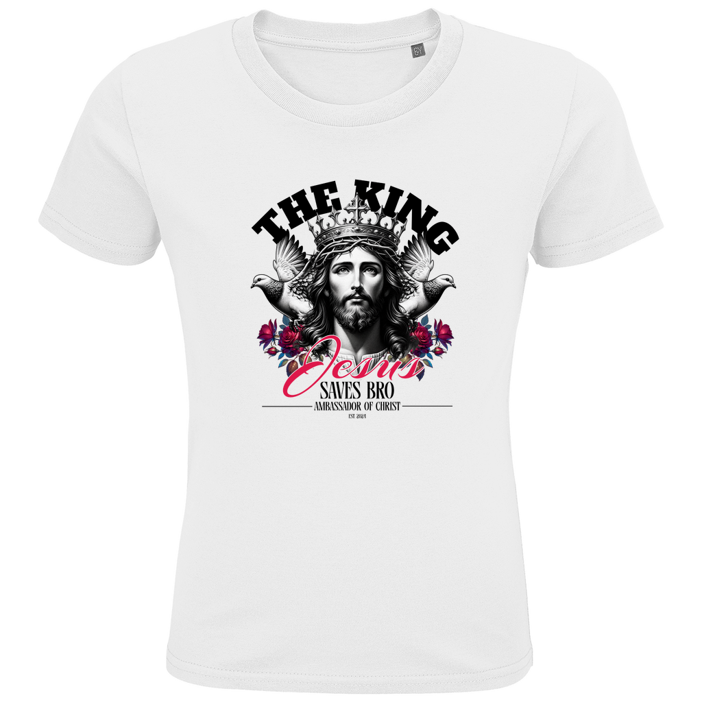 JESUS SAVES BRO - THE KING - T-SHIRT KIDS