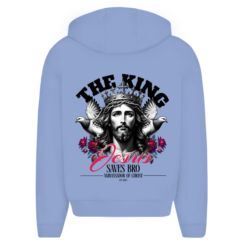 JESUS SAVES BRO - THE KING - ZIPPER - UNISEX - OVERSIZE