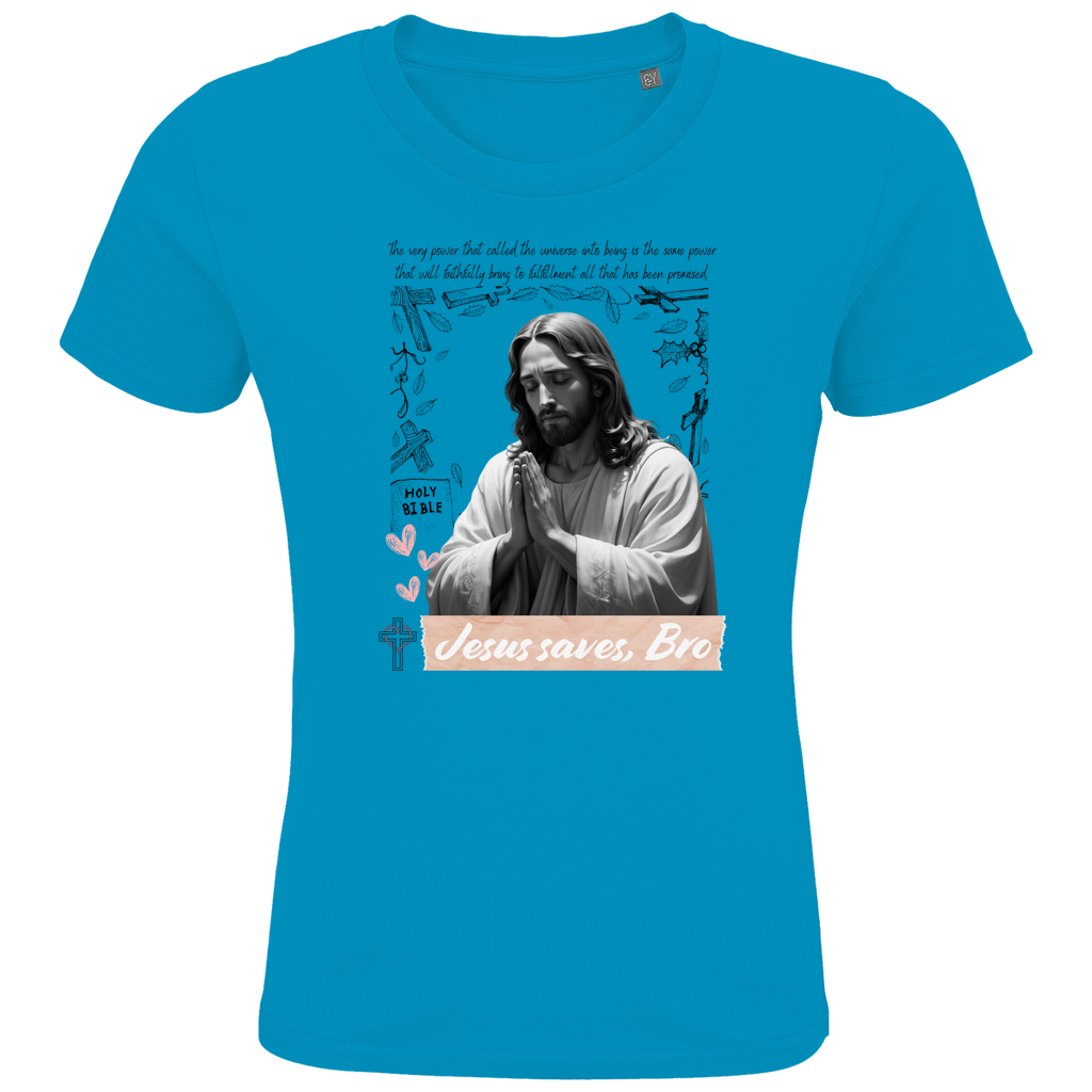 JESUS SAVES BRO - JESUS PRAYS - T-SHIRT KIDS