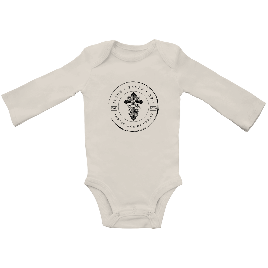 JESUS SAVES BRO - JSB-LOGO - BABY BODYSUIT LONGSLEEVE