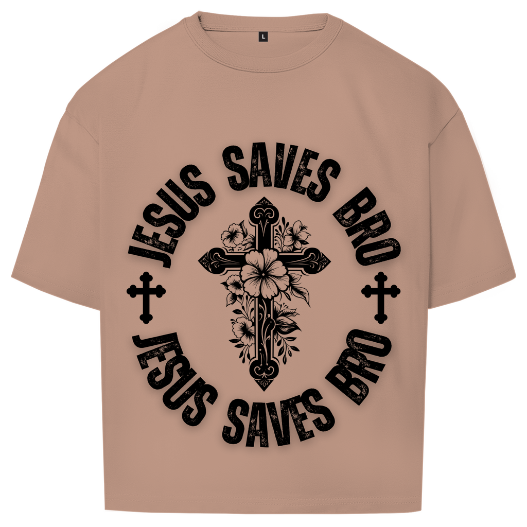 JESUS SAVES BRO - BASIC STYLE - OVERSIZE SHIRT - UNISEX