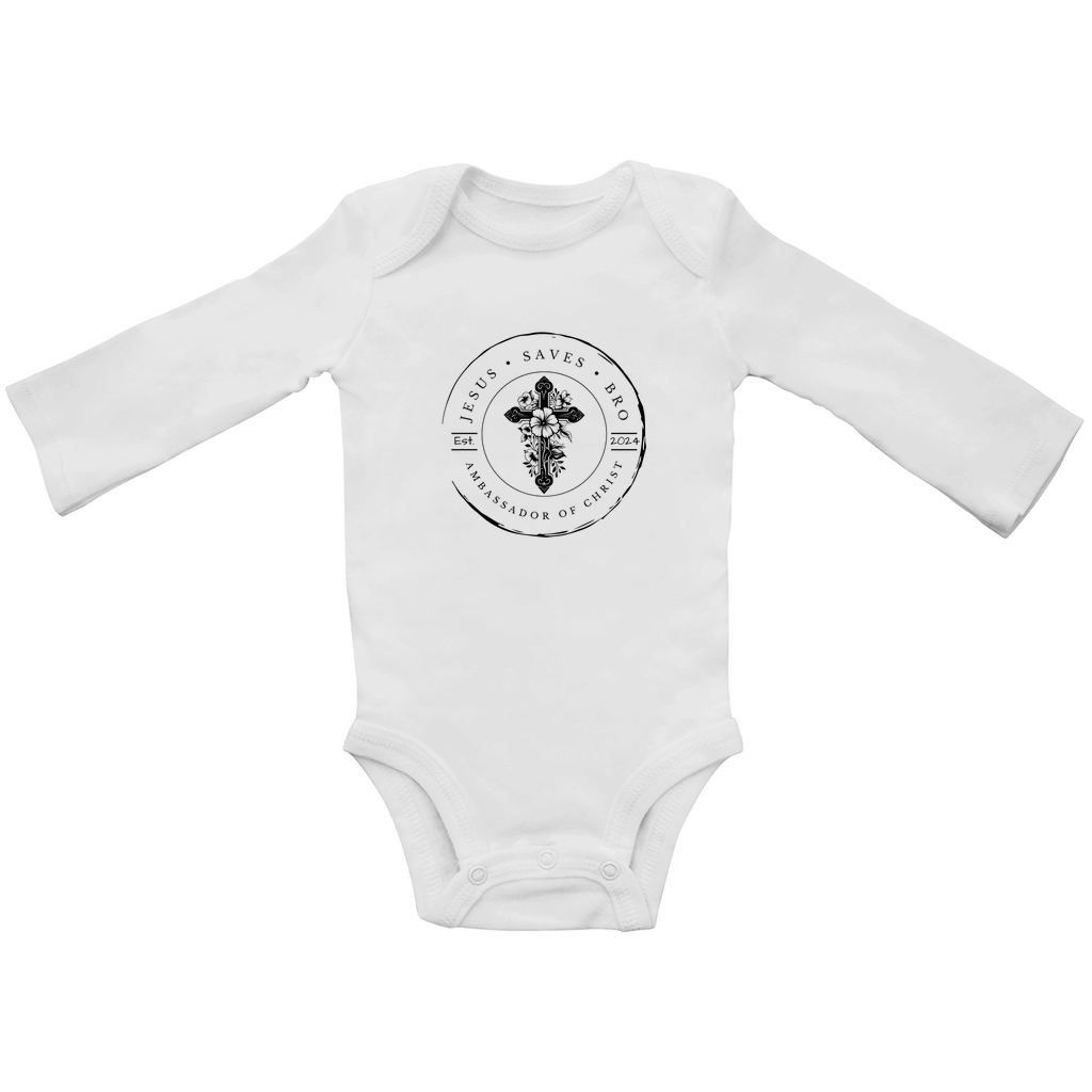 JESUS SAVES BRO - JSB-LOGO - BABY BODYSUIT LONGSLEEVE