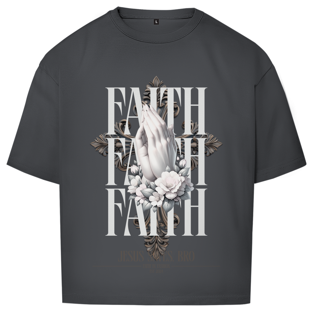 JESUS SAVES BRO - PRAYING HANDS - OVERSIZE SHIRT - UNISEX