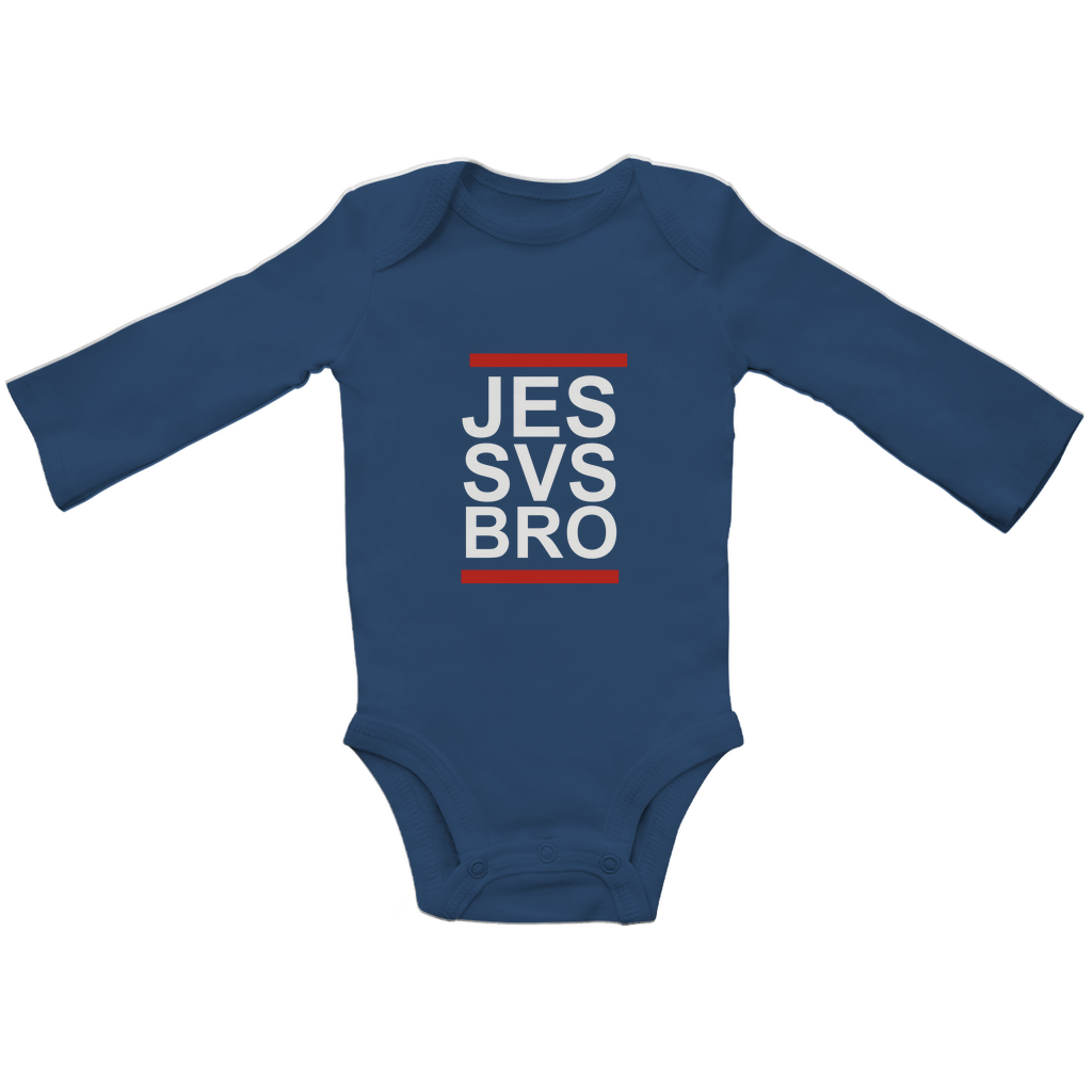 JESUS SAVES BRO - JES SVS BRO - BABY BODYSUIT LONGSLEEVE