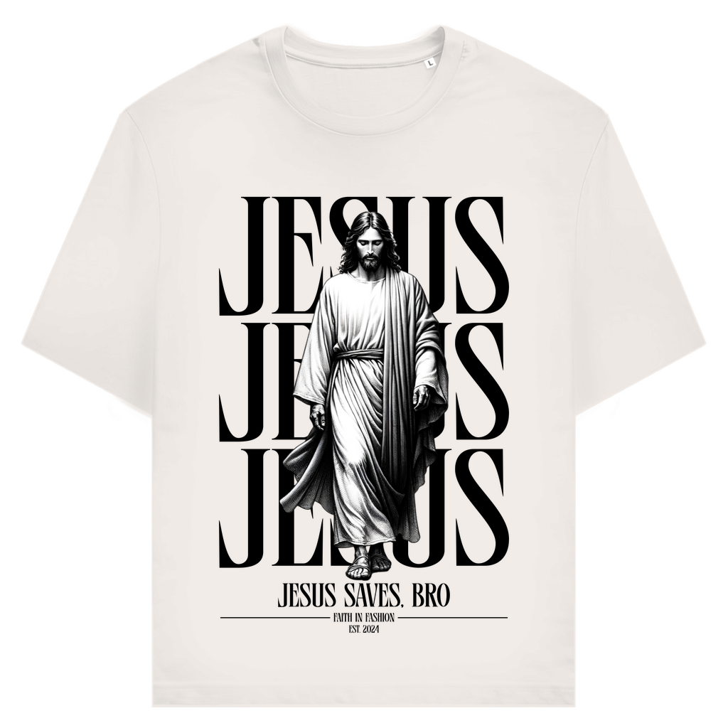 JESUS SAVES BRO - WALKING WITH JESUS - T-SHIRT - UNISEX