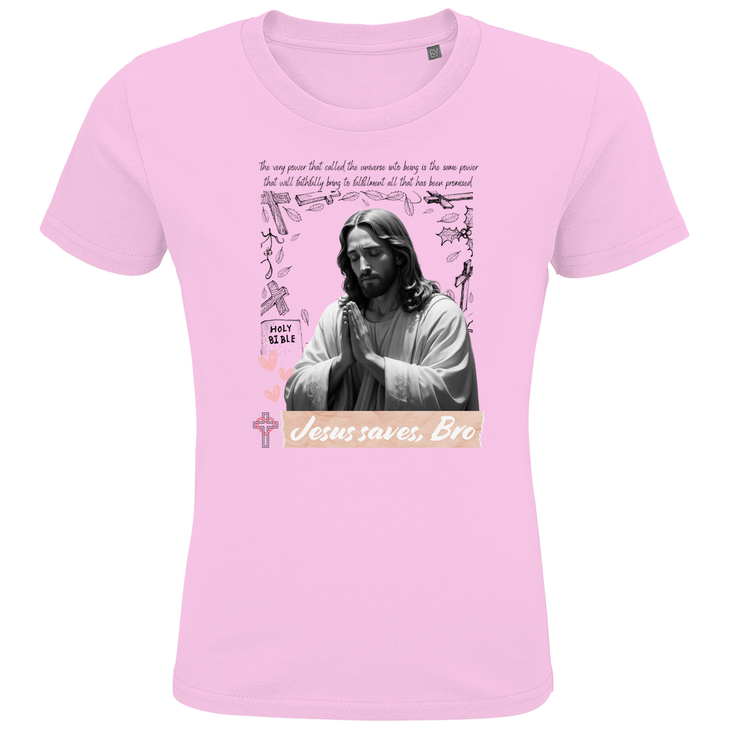 JESUS SAVES BRO - JESUS PRAYS - T-SHIRT KIDS
