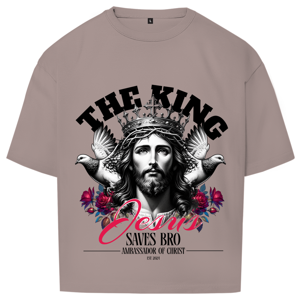 JESUS SAVES BRO - THE KING  - OVERSIZE SHIRT - UNISEX