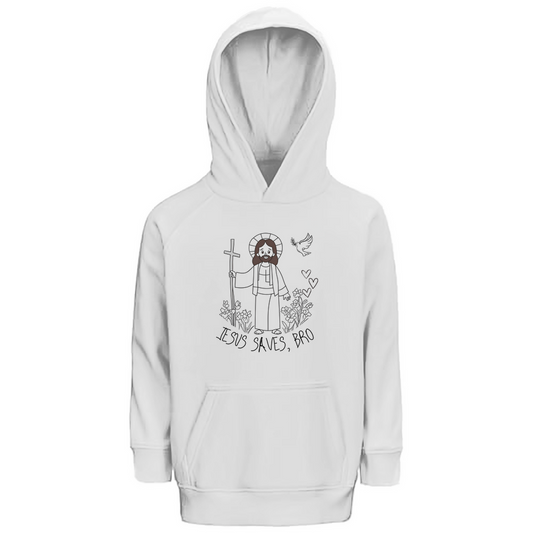 JESUS SAVES BRO - JESUS SAVES - KIDS HOODIE