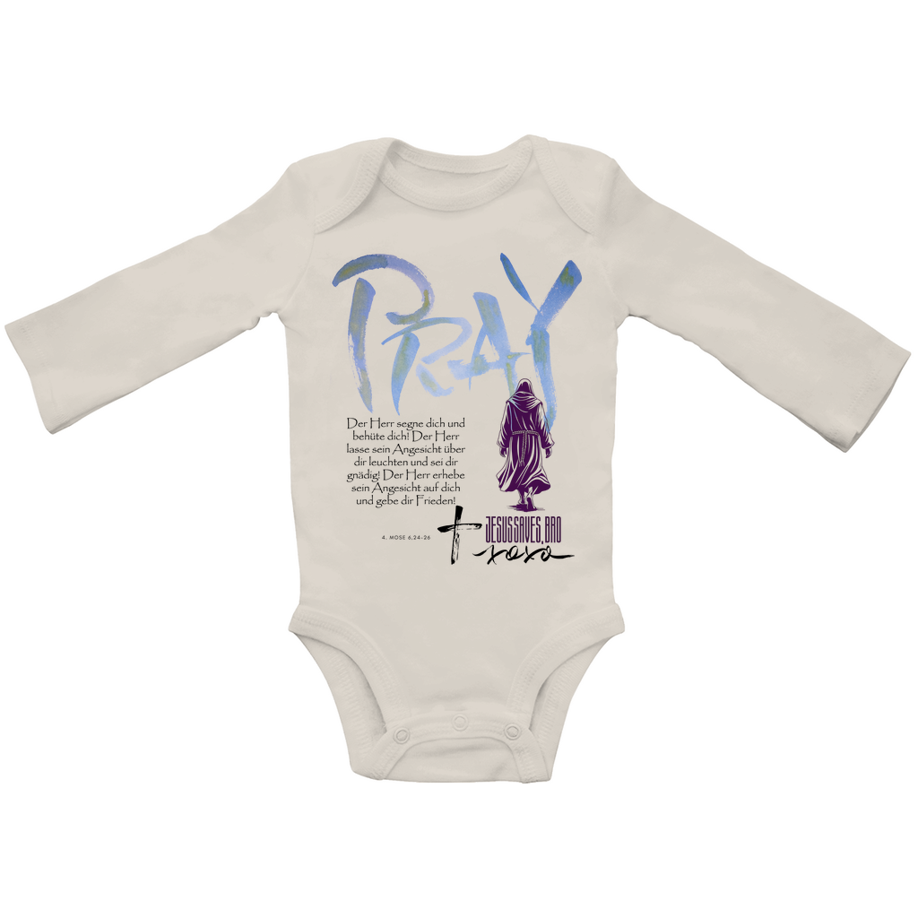 JESUS SAVES BRO - PRAY - BABY BODYSUIT LONGSLEEVE