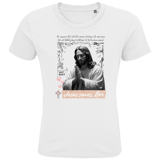 JESUS SAVES BRO - JESUS PRAYS - T-SHIRT KIDS