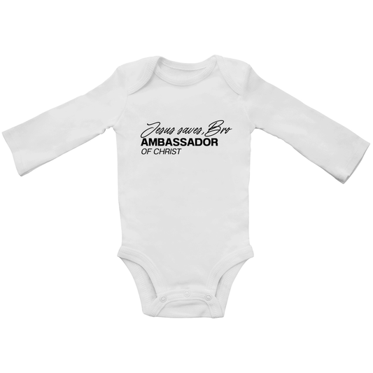 JESUS SAVES BRO - JSB-CLASSIC - BABY BODYSUIT LONGSLEEVE