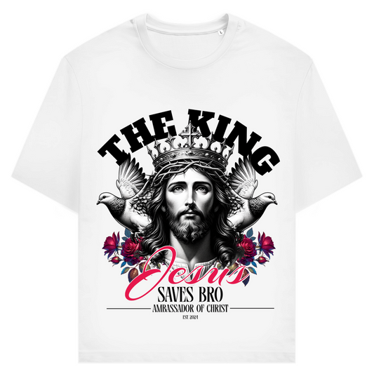 JESUS SAVES BRO - THE KING - T-SHIRT - UNISEX