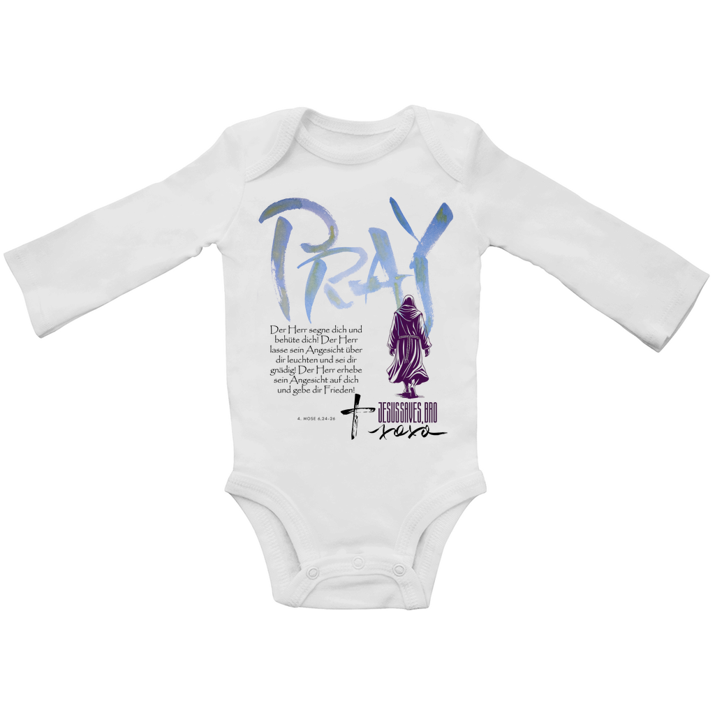JESUS SAVES BRO - PRAY - BABY BODYSUIT LONGSLEEVE