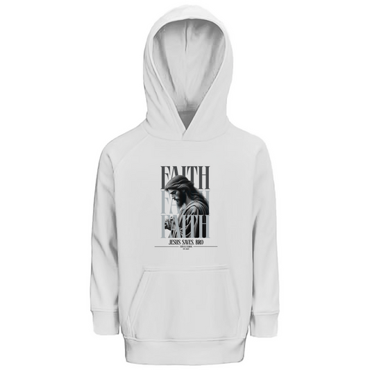 JESUS SAVES BRO - FAITH - KIDS HOODIE