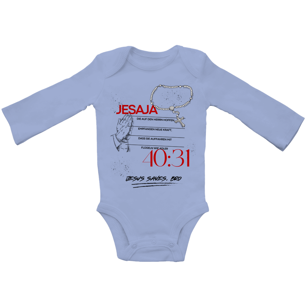 JESUS SAVES BRO - JESAJA 40:31 - BABY BODYSUIT LONGSLEEVE