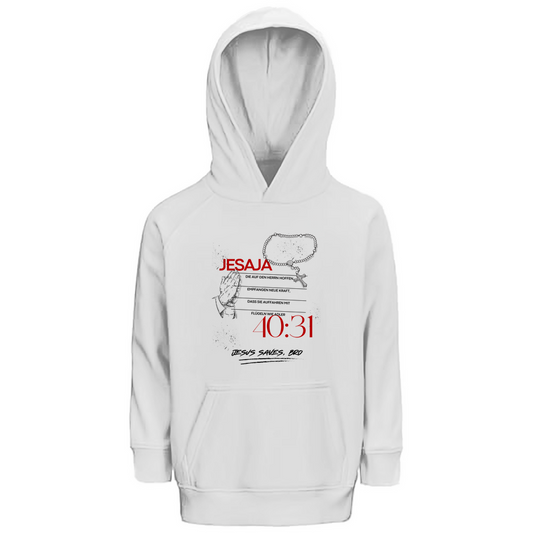 JESUS SAVES BRO - JESAJA 40:31 - KIDS HOODIE