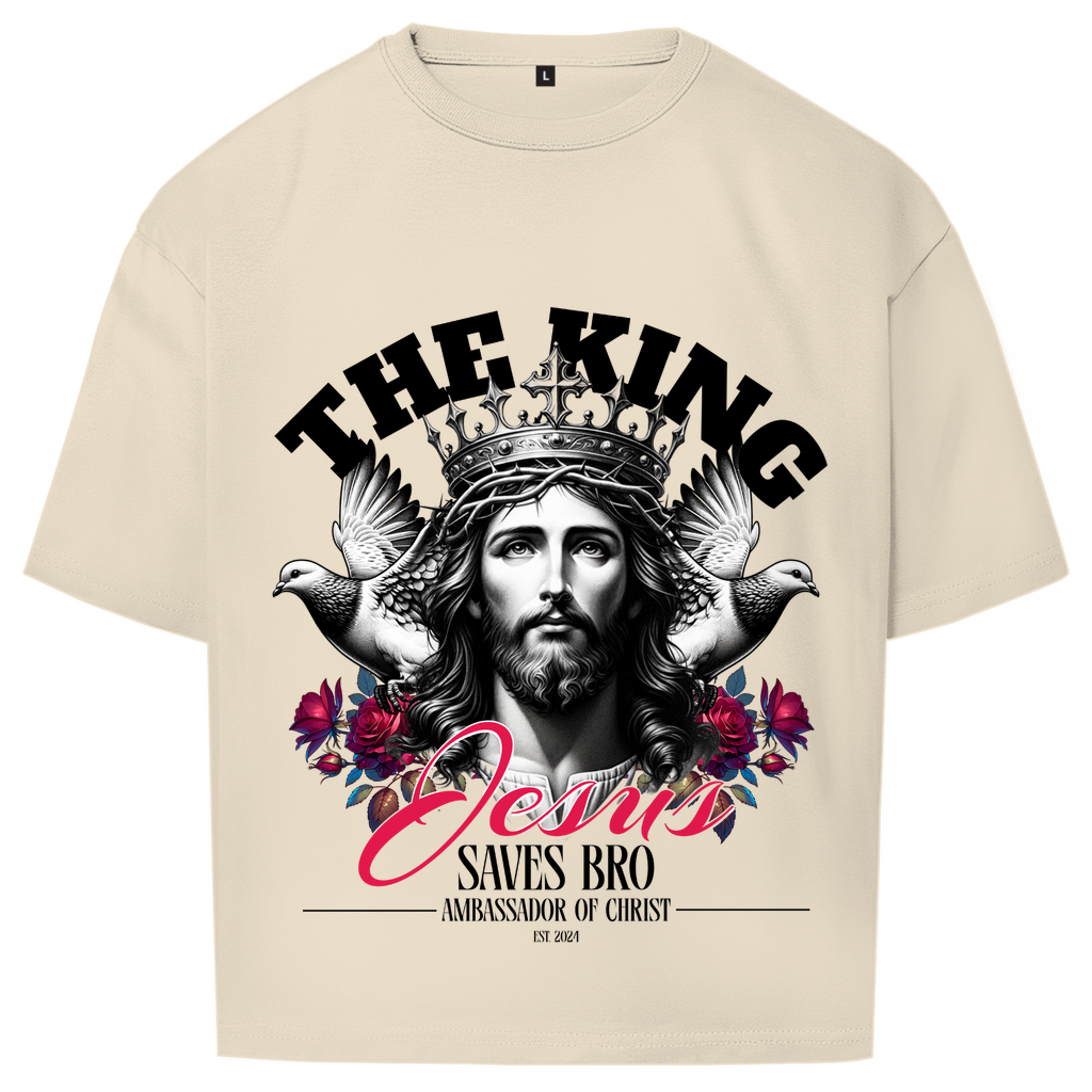 JESUS SAVES BRO - THE KING  - OVERSIZE SHIRT - UNISEX