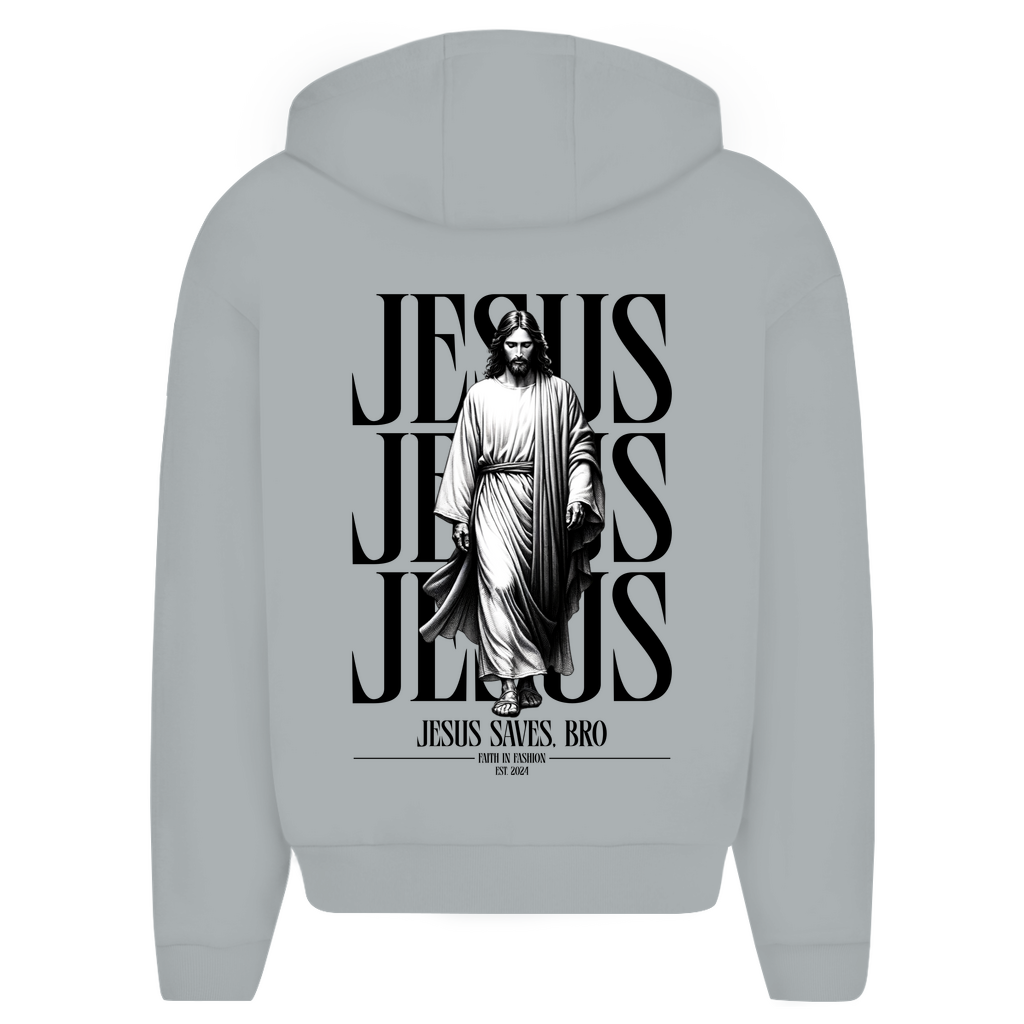 JESUS SAVES BRO - WALKING WITH JESUS - ZIPPER - UNISEX - OVERSIZE