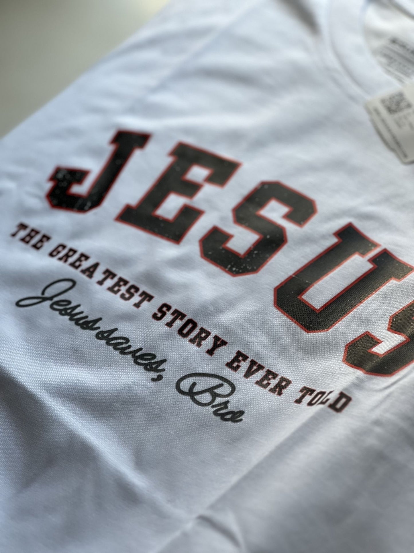 JESUS SAVES BRO - THE GREATEST STORY EVER TOLD - T-SHIRT - UNISEX