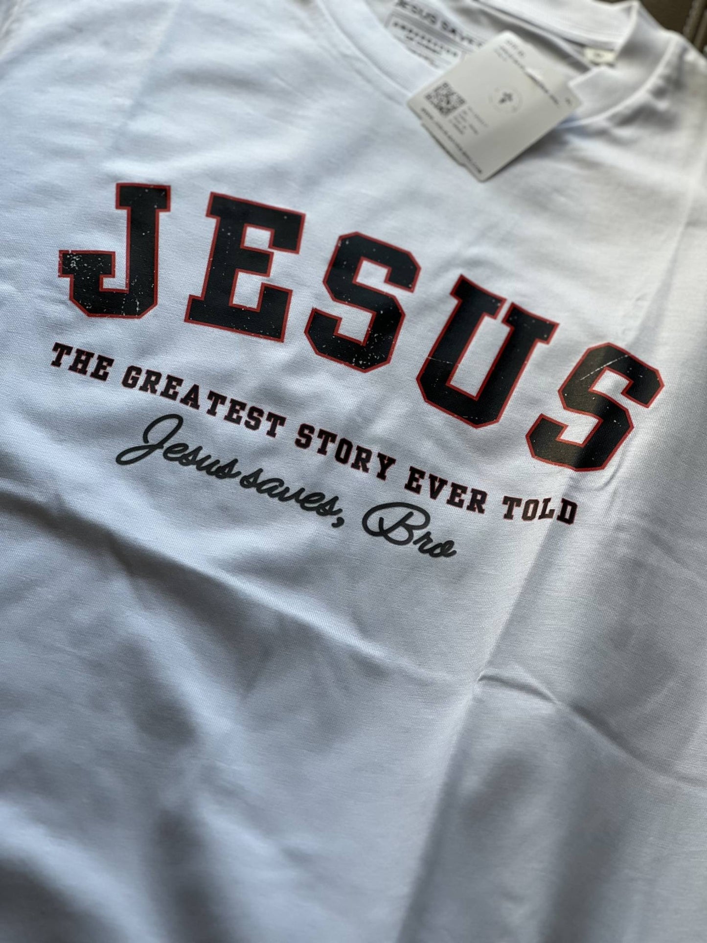 JESUS SAVES BRO - THE GREATEST STORY EVER TOLD - T-SHIRT - UNISEX