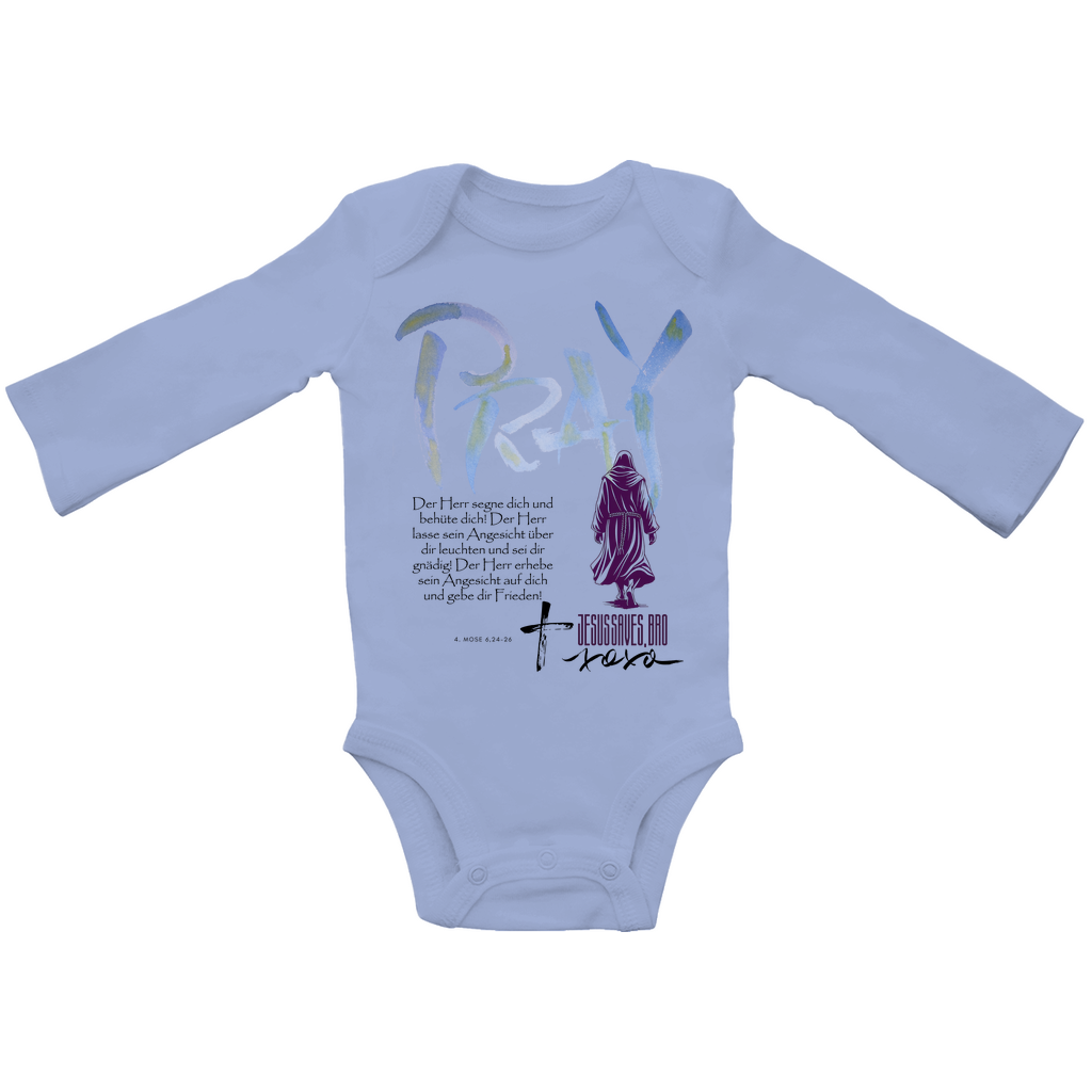 JESUS SAVES BRO - PRAY - BABY BODYSUIT LONGSLEEVE