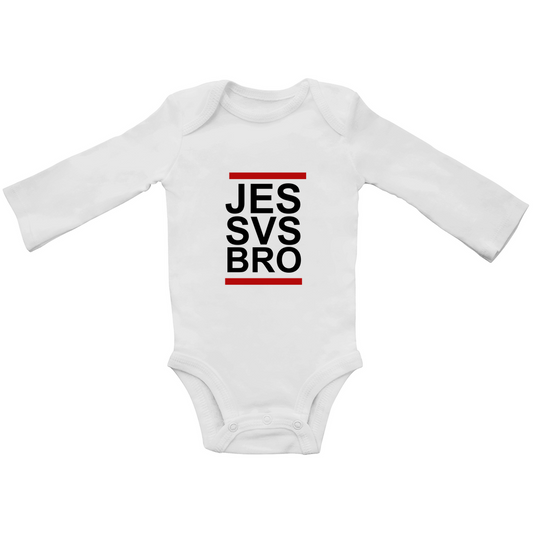 JESUS SAVES BRO - JES SVS BRO - BABY BODYSUIT LONGSLEEVE