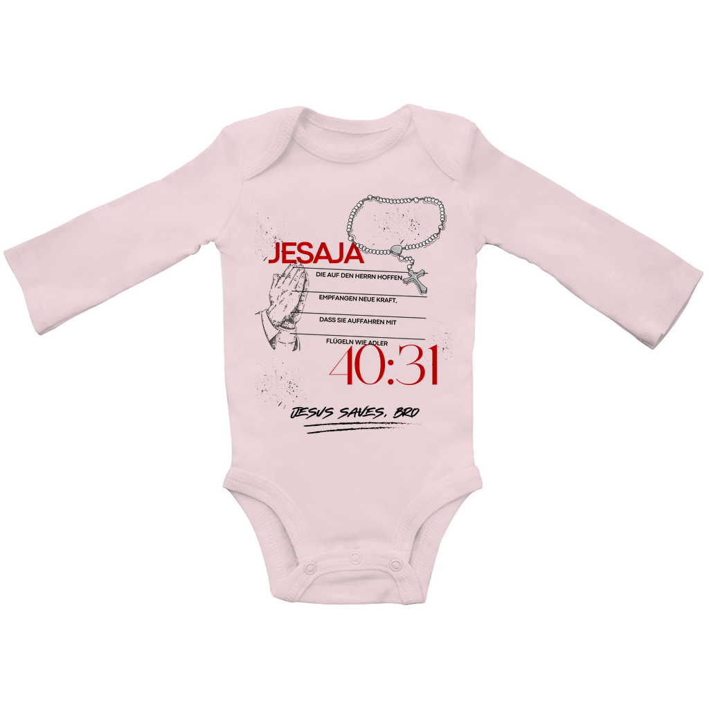 JESUS SAVES BRO - JESAJA 40:31 - BABY BODYSUIT LONGSLEEVE