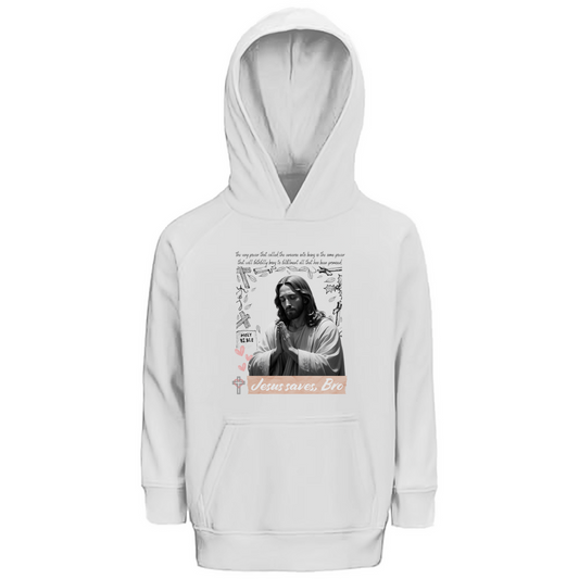 JESUS SAVES BRO - JESUS PRAYS - KIDS HOODIE