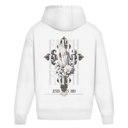 JESUS SAVES BRO - PRAYING HANDS - OVERSIZE HOODIE - UNISEX