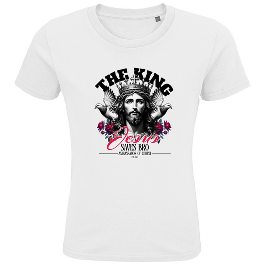 JESUS SAVES BRO - THE KING - T-SHIRT KIDS