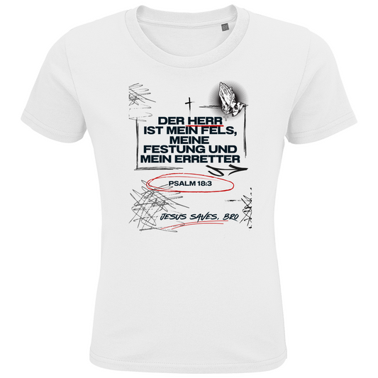 JESUS SAVES BRO - DER HERR IST MEIN FELS - T-SHIRT KIDS