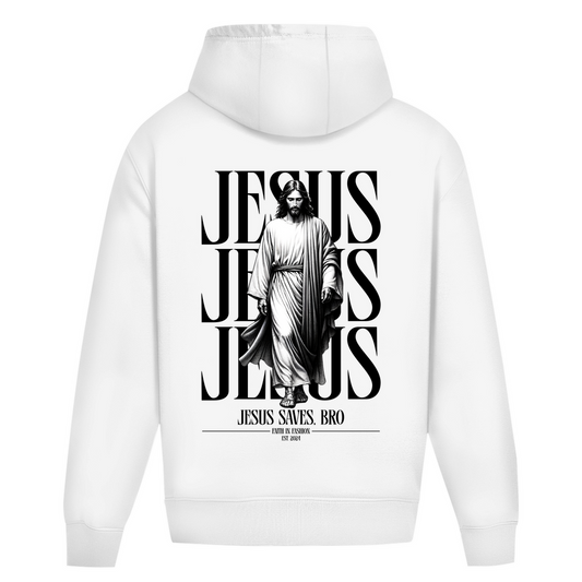 JESUS SAVES BRO - WALKING WITH JESUS - OVERSIZE HOODIE - UNISEX