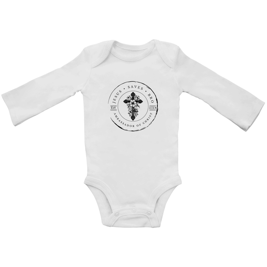 JESUS SAVES BRO - JSB-LOGO - BABY BODYSUIT LONGSLEEVE
